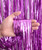 Streamer Curtain Fringe Backdrop (1meter x 2 meter) - Metallic Wild Violet