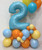 [Birthday] Create your own Birthday Bash Chalk Matte Reflex Balloons Centerpiece (1 Digit) - Pastel Blue