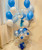 (Create Your Own Table Balloon Stand) 12" Metallic Latex Triplet Table Balloon Stand (105cm tall)