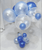 (Create Your Own Table Balloon Stand) 12" Metallic Latex Triplet Table Balloon Stand (105cm tall)
