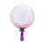 24" Crystal Clear Transparent Confetti Dots Printed Balloon - Pink Confetti Dots (style with 1pc tassel tail)