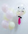 24" Personalised Crystal Clear Transparent Balloon - Mini Macaron Pastel Matte Balloons Filled