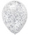 12'' Shredded Confetti Clear Latex Balloon - Shredded Silver