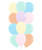 (Helium Balloon Cluster) 12" Rainbow Latex Balloon Cluster - Fashion Pastel Matte (12pcs)