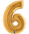 40" Giant Number Foil Balloon (Gold) - Number '6'