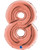 40" Giant Number Foil Balloon (Rose Gold) - Number '8'