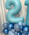 [Birthday] Create your own Birthday Bash Fashion Reflex Balloons Centerpiece (Double Digit) - Pastel Blue
