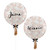 36" Jumbo Personalised Bride & Groom Name Balloon Set - Mini Round Confetti (1cm) Filled styled with 1pc tassel