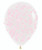 12'' Round Confetti (1cm) Clear Latex Balloon - Light Pink