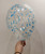 12'' Round Confetti (1cm) Clear Latex Balloon - Sky Blue
