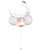 Graceful Swan Round Foil Balloons Bouquet 