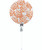 36'' Jumbo Perfectly Round Balloon - Round Confetti (1cm) Orange