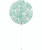 36'' Jumbo Perfectly Round Balloon - Round Confetti (1cm) Turquoise
