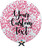 36'' Personalised Jumbo Perfectly Round Balloon - Round Confetti (1cm) Hot Pink