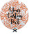 36'' Personalised Jumbo Perfectly Round Balloon - Round Confetti (1cm) Orange