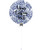 36'' Personalised Jumbo Perfectly Round Balloon - Round Confetti (1cm) Royal Blue