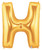 40" Giant Alphabet Foil Balloon (Gold) - Letter 'H'