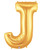 40" Giant Alphabet Foil Balloon (Gold) - Letter 'J'