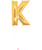 40" Giant Alphabet Foil Balloon (Gold) - Letter 'K'