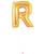 40" Giant Alphabet Foil Balloon (Gold) - Letter 'R'