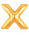 40" Giant Alphabet Foil Balloon (Gold) - Letter 'X'