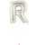 40" Giant Alphabet Foil Balloon (Silver) - Letter 'R'