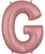 34" Giant Alphabet Foil Balloon (Rose Gold) - Letter 'G'