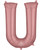 34" Giant Alphabet Foil Balloon (Rose Gold) - Letter 'U'