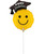 [Graduation] Happy Graduation Smiley Balloon with Stick (14inch)
