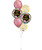 [Party] Birthday Hibiscus Stripes Chrome Mauve Balloons Bouquet