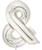 14" Small Symbol Foil Balloon (Silver) - Ampersand '&'