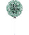 Copy of 36'' Personalised Jumbo Perfectly Round Balloon - Round Confetti (1cm) Metallic Green