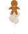 [Merry Christmas 2023] Christmas Balloons Package - Deck The Halls - Cute Gingerbread Man Satin Cream Heart Balloons Bouquet