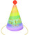 Happy Birthday Party Hat - Pastel Rainbow