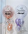 (Create your own color) 36'' Personalised Jumbo Round Perfectly Round Balloons Cluster - Round Confetti (1cm) & Metallic Color