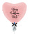  36" Personalised Giant Heart Foil Balloon - Macaron Matte Pink styled with 1pc Tassel Tail