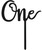 [Baby] 'One' Acrylic Cake Topper - Black