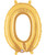 14" Small Number Foil Balloon (Gold) - Number '0' (B34840G)