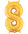 14" Small Number Foil Balloon (Gold) - Number '8' (B34848G) 