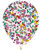  (Mix & Match) 18'' Round Confetti (1cm) Clear Latex Balloon (Choose from 26 Confetti Colors) (