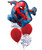 [SpiderMan] Spider Man Blue Metallic Round Confetti Balloons Bouquet