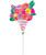 [To The Queen of My Heart] HMD Lovely Floral Bouquet Foil Balloon with Stick (12inch)