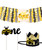 First Birthday Party Set (Party Hat  + Fabric Streamer Garland + Cake Topper) - 'one' Bumblebee