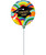 Grad Rainbows All Around Foil Balloon with Stick (9inch) (A42784)