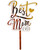 [You're Amazing] Best Mom Ever Cake Topper - Gold with White Trim