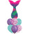 [Mermaid] Glitter Mermaid Tail Chrome Purple Balloons Bouquet