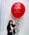 [National Day 2025] 36" Personalised Jumbo Perfectly Round Latex Balloon styled with 16" Silver Letter Foil (SG) - Democracy, Peace, Progress, Justice, Equality 