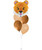 [Animal] Safari Animal Tiger Head Chrome Balloons Bouquet