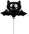 [Frightfully Fun Halloween] Mini Black Bat Foil Balloon with stick (13inch)