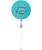 24" Personalised Latex Balloon with tassel - Fashion Aquamarine